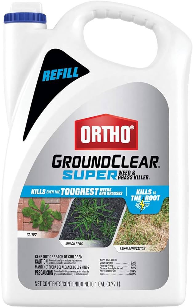 Amazon.com : Ortho GroundClear Super Weed & Grass Killer1: Refill, Fast-Acting, See Results in Hours, For Patios and Landscaped Areas, 1 gal. : Patio, Lawn & Garden