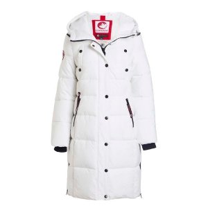 $69.99 Canada Weather Gear White Extra-Long Puffer Coat 大衣