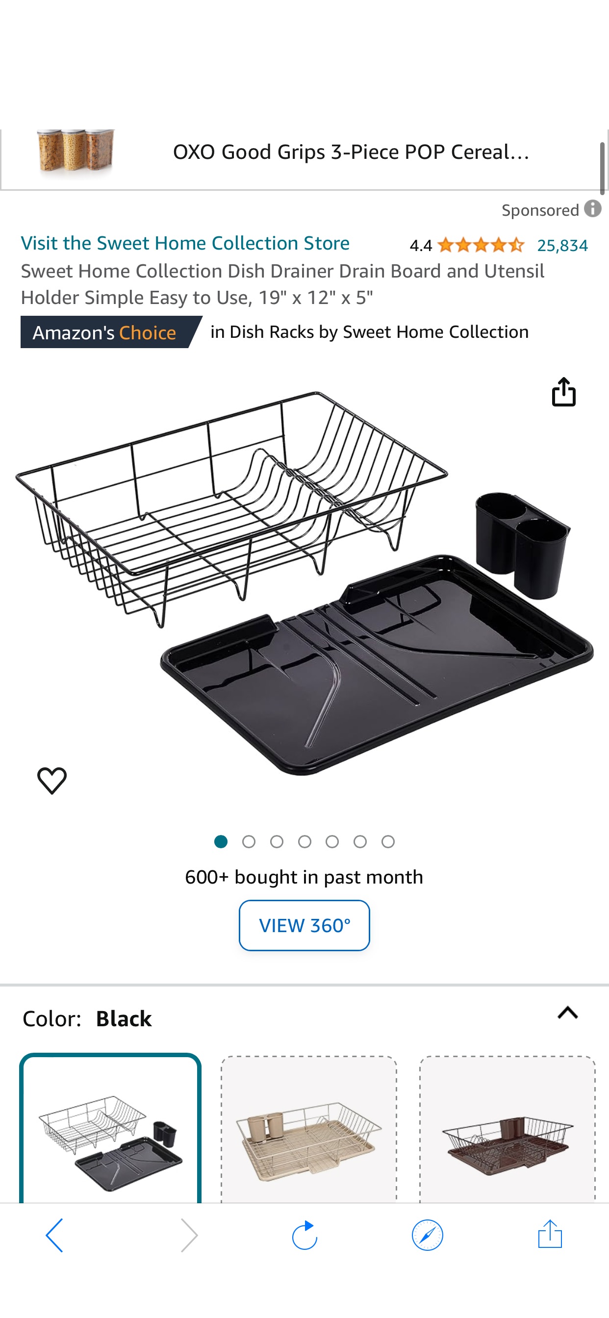 Amazon.com: Sweet Home Collection Dish Drainer Drain Board and Utensil Holder Simple Easy to Use, 19" x 12" x 5" : Home & Kitchen 沥水架