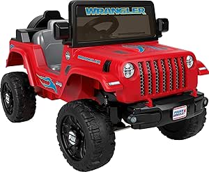 Amazon.com: ​Power Wheels Jeep Wrangler Toddler Ride-On Toy with Driving Sounds, Multi-Terrain Traction, Seats 1, Red, Ages 2+ Years : Everything Else