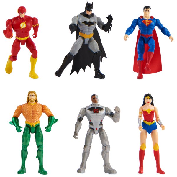 , Justice League 4-Inch Action Figures 6-Pack