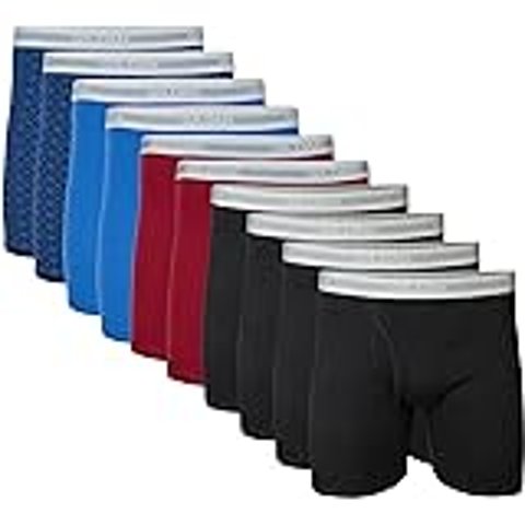 Gildan Men's Underwear Boxer Briefs, 10 pack