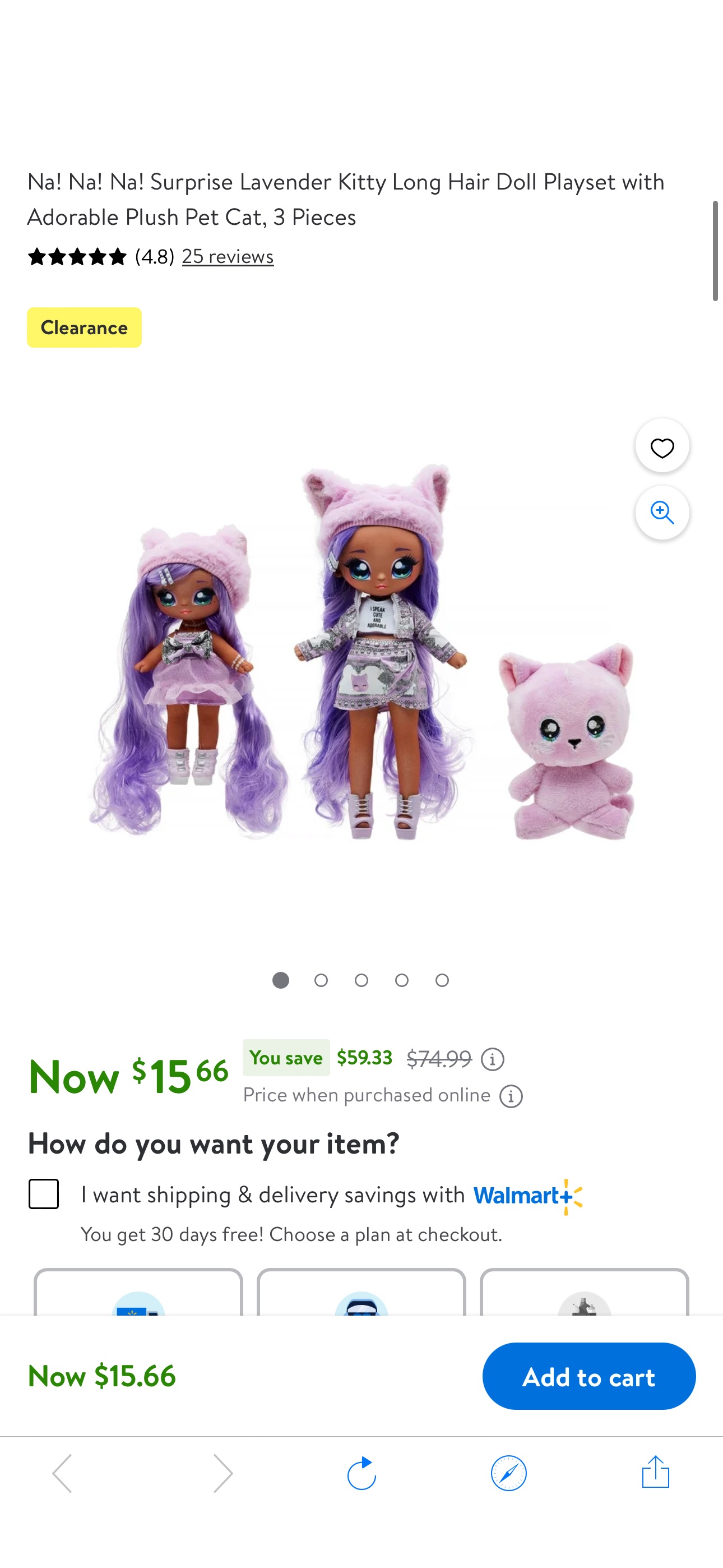 Na! Na! Na! Surprise Lavender Kitty Long Hair Doll Playset with Adorable Plush Pet Cat, 3 Pieces - Walmart.com