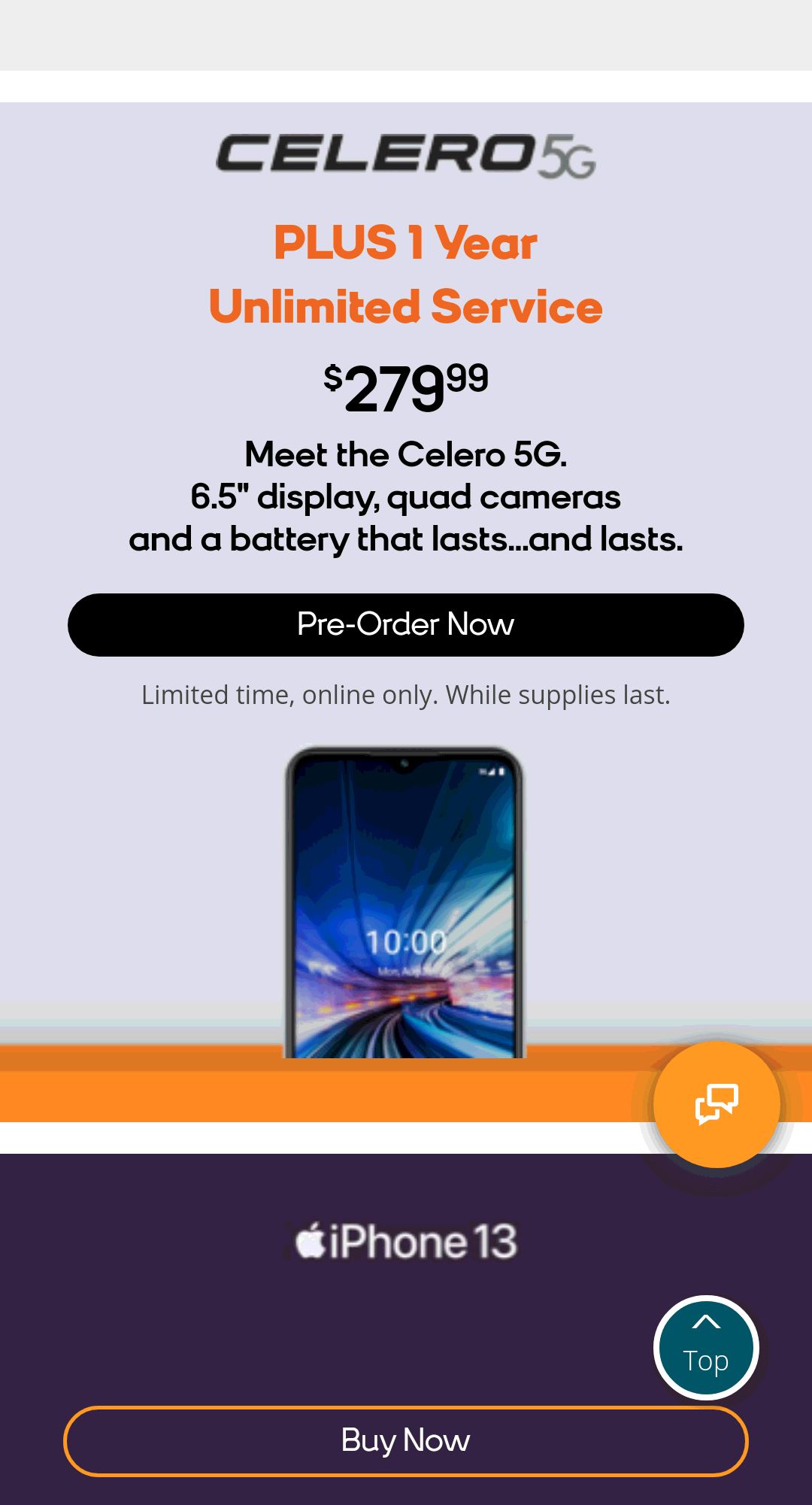 Best Pay as You Go Phones, Affordable No-Contract | Boost Mobile 5G手机加一年服务