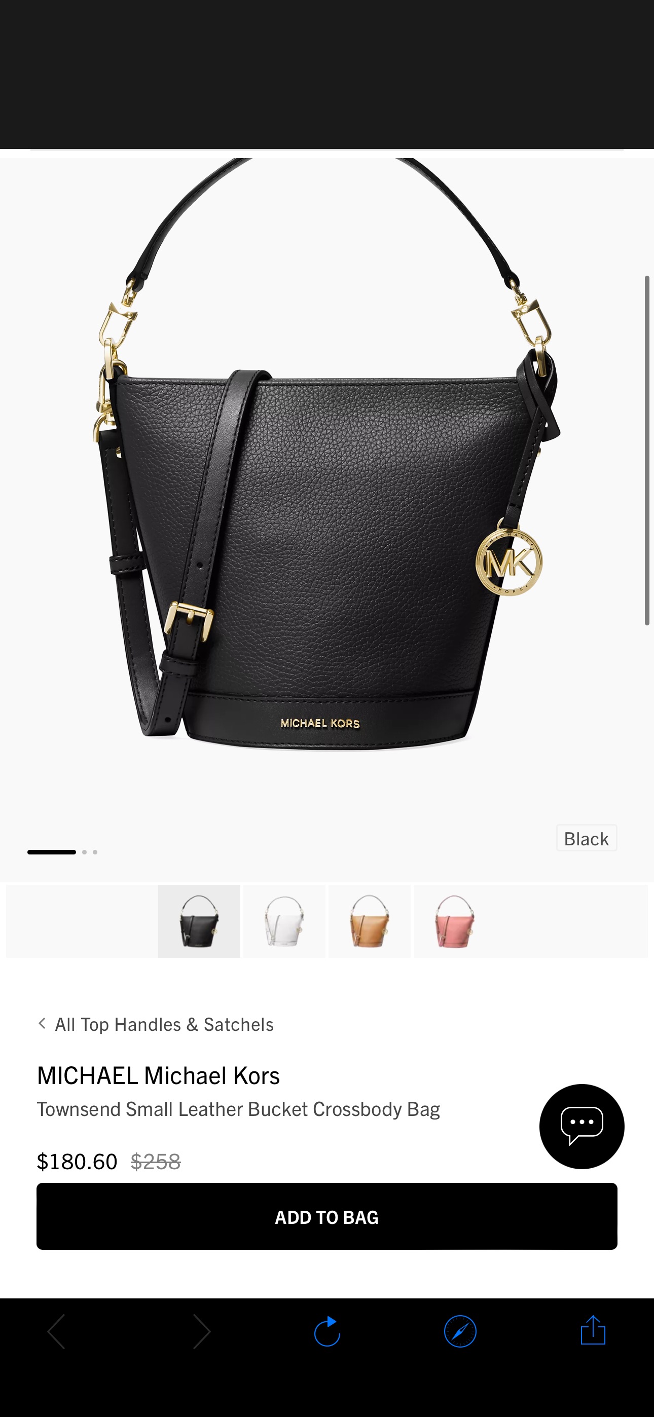 Shop MICHAEL Michael Kors Townsend Small Leather Bucket Crossbody Bag | Saks Fifth Avenue
