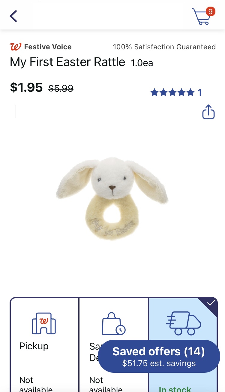 walgreens兔子发带好价Festive Voice My First Easter Rattle | Walgreens