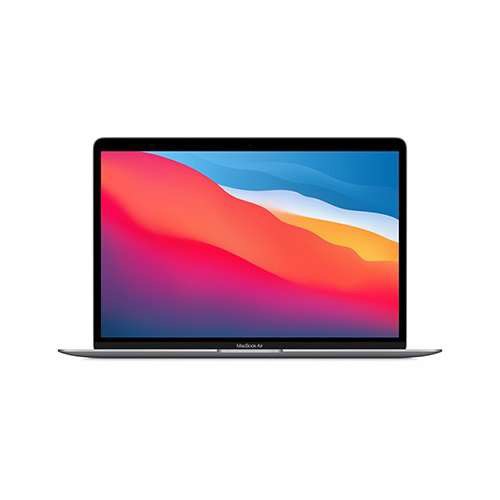 Apple 13.3 MacBook Air 2020 - Apple M1 chip w/ 8-core CPU, 16GB Unified Memory, 512GB SSD, 2560x1600 Retina w/ True Tone, 7-core GPU, 2x Thunderbolt/USB 4, BT, macOS Big Sur, Space Gray - Z124000FL