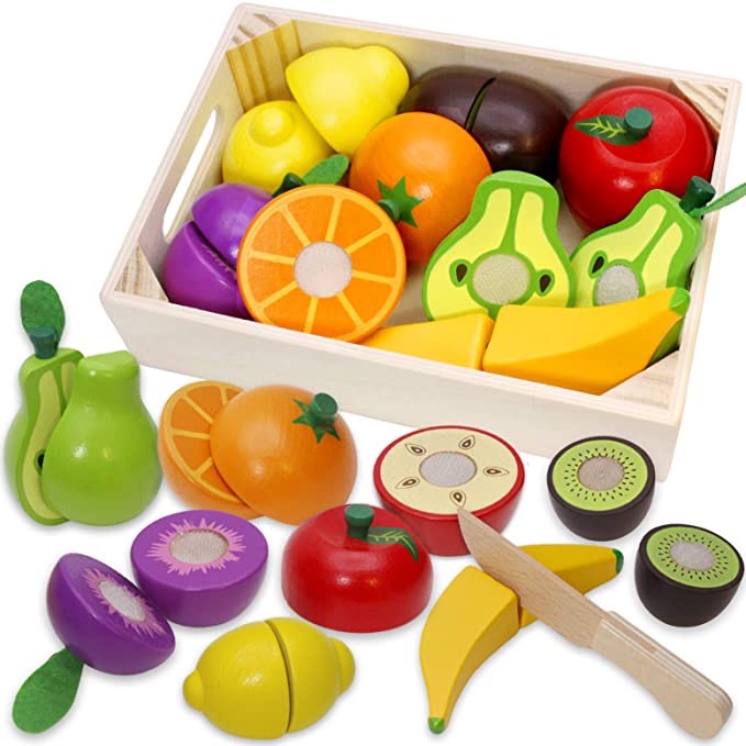 儿童木质切水果玩具