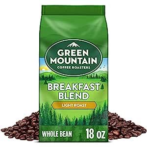 Roasters Breakfast Blend, Whole Bean Coffee, Light Roast, 18 Ounce (Pack of 1)