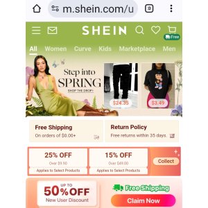  Shein限時免邮，只剩3小時，快冲！