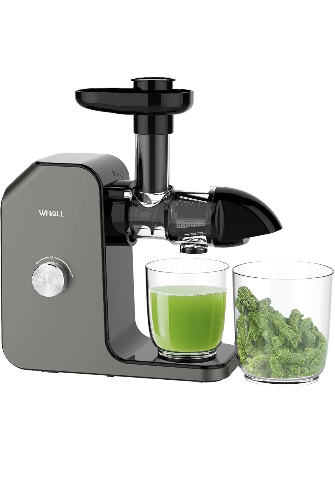 Amazon.com: whall Slow Juicer, Masticating Juicer, Celery Juicer Machines, Cold Press Juicer Machines Vegetable and Fruit, Juicers with Quiet Motor & Reverse Function, Easy to Clean with Brush,Grey: H