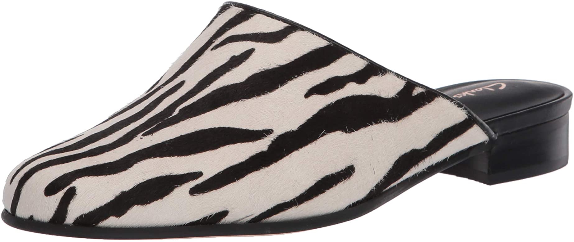 Amazon.com | Clarks Women's Pure Blush Mule, Zebra Animal Print, 6 M US | Mules & Clogs 其乐女士穆勒鞋