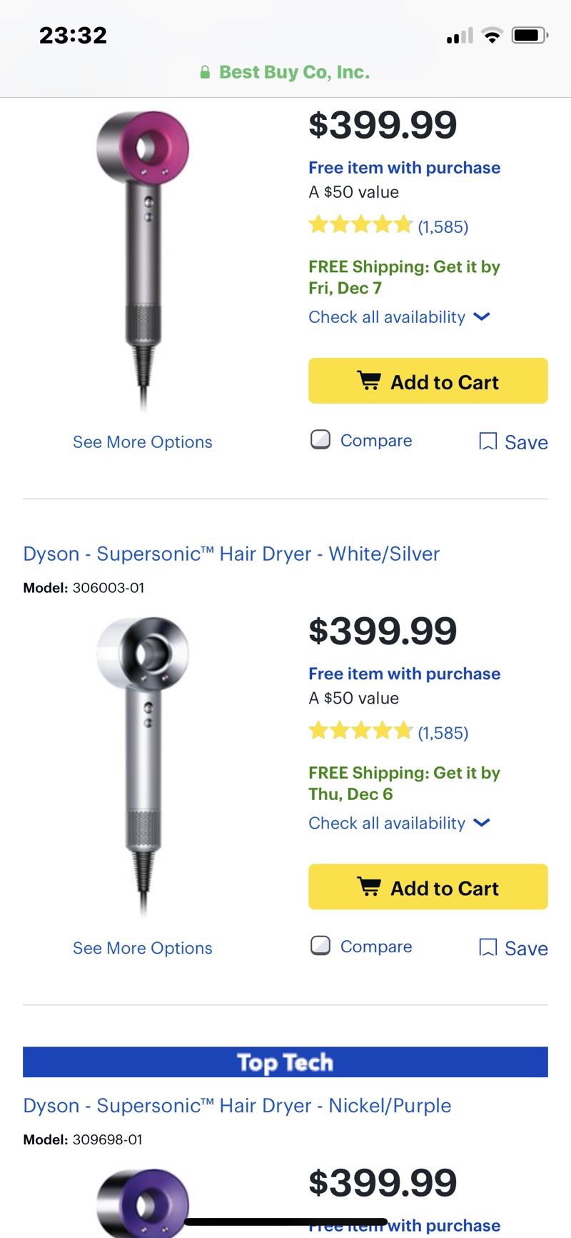 Dyson吹风机送$50礼卡
三色可选 更有礼包装
dyson-supersonic-gift-card-savings - Best Buy