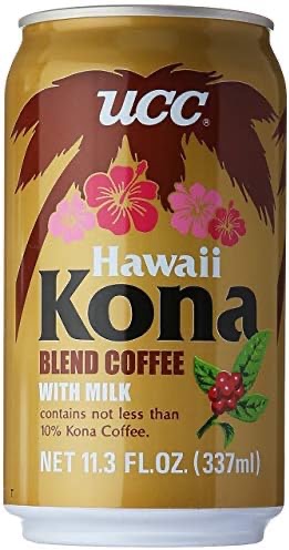 Amazon.com: UCC Hawaii Kona Coffee Blend With Milk, Ready To Drink Coffee, Imported from Japan, 11.3 oz (Pack of 24) : Grocery & Gourmet Food 咖啡24瓶