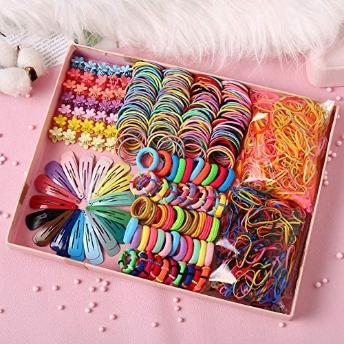 Amazon.com: 2022 New Lovely Girl Elastic Rope Hair Ties, Colorful Ponytail Holder Hair Clips Hairband Set for Girls, 240 PCS : Beauty & Personal Care