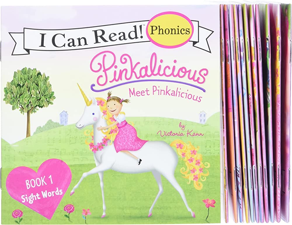 Amazon.com: Pinkalicious 12-Book Phonics Fun!: Includes 12 Mini-Books Featuring Short and Long Vowel Sounds (My First I Can Read): 9780062352156: Kann, Victoria, Kann, Victoria: Books