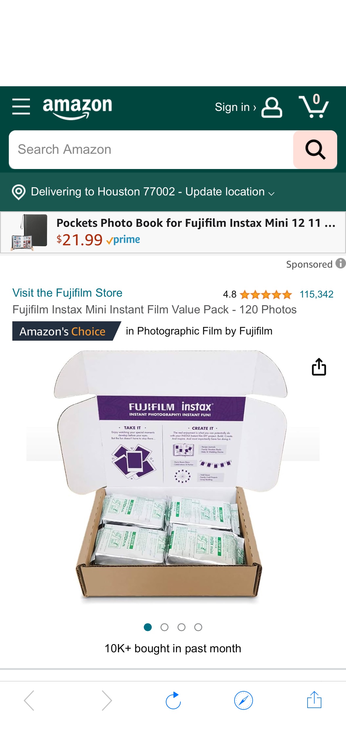Amazon.com : Fujifilm Instax Mini Instant Film Value Pack - 120 Photos : Electronics