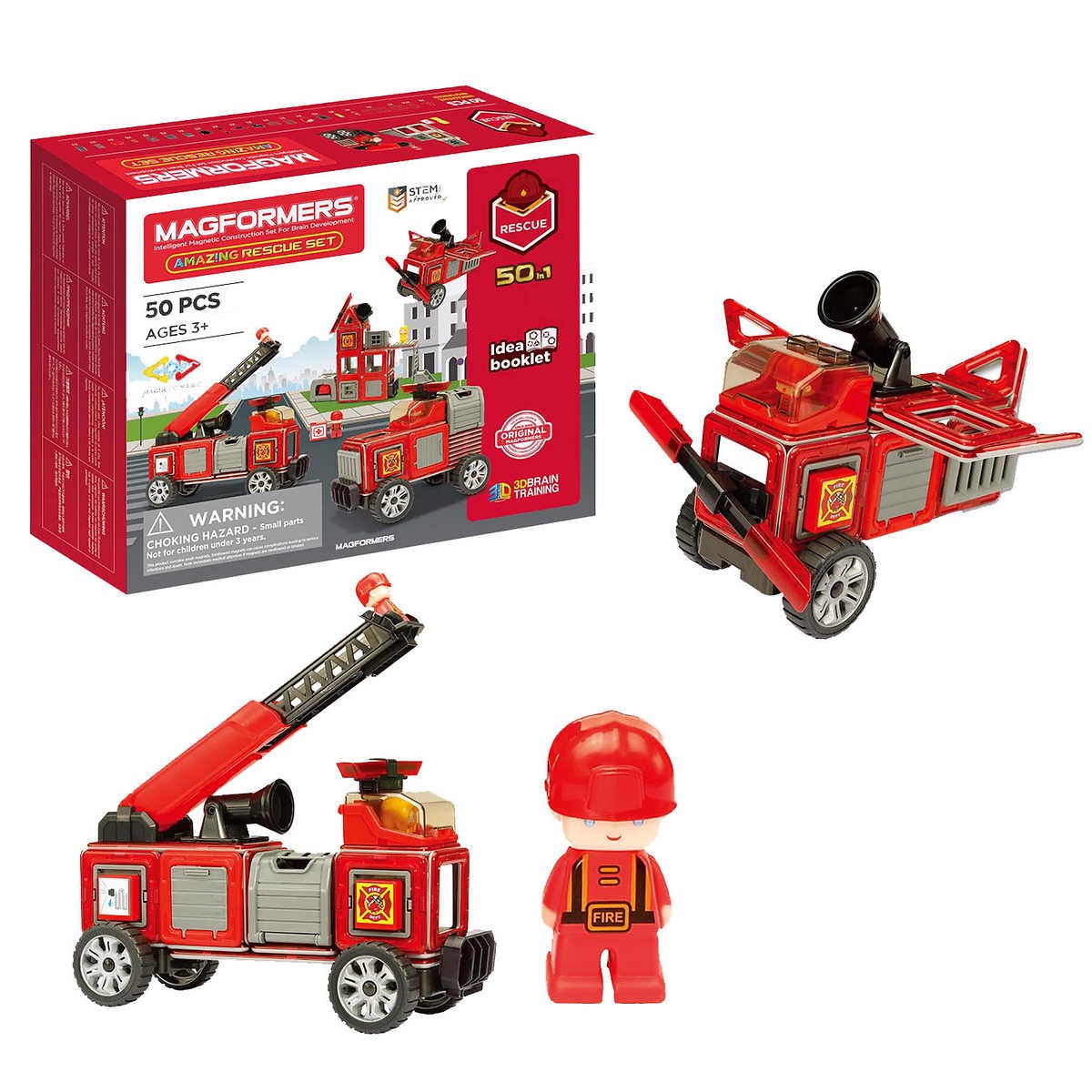 Magformers Rescue Set, 50-piece磁力片