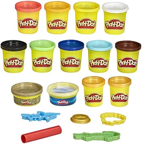 Amazon.com: Play-Doh Pirate Theme 13-Pack of Non-Toxic Modeling Compound for Kids 3 Years and Up with 3 Cutter Shapes, Coin Mold, and Roller Tool (Amazon Exclusive) : Everything Else橡皮泥