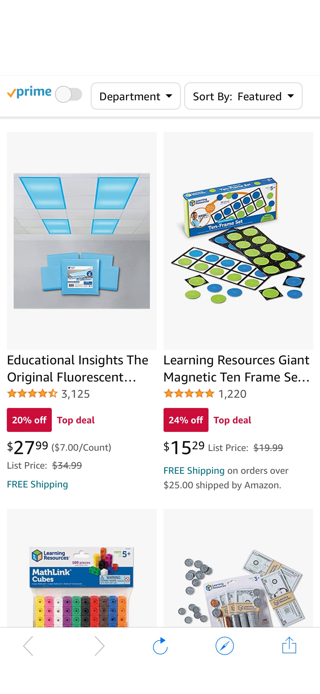 Learning Resources Back to School Supplies and Toys