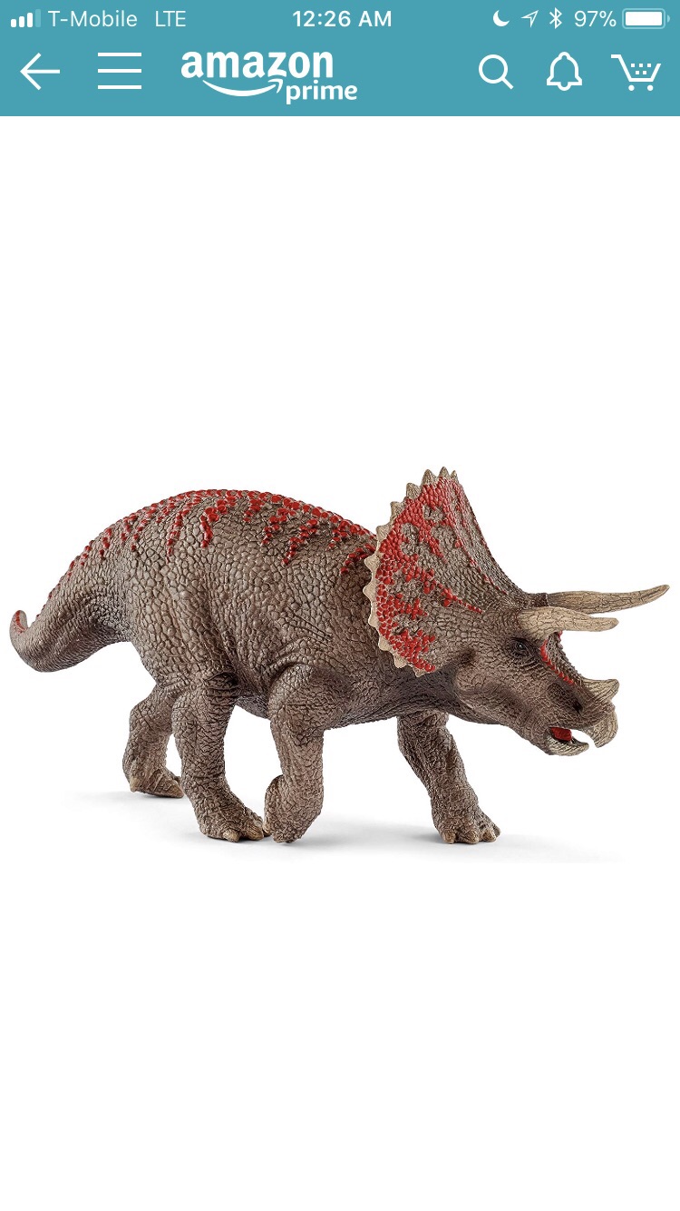 超逼真恐龙玩具Amazon.com: Schleich Triceratops Toy Figurine: Varios: Toys & Games