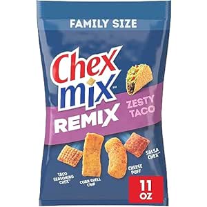 Amazon.com: Chex Mix Snack Mix, Remix Zesty Taco, Savory Snack Bag, 11 oz