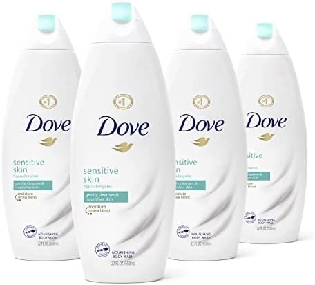 Dove Body Wash Hypoallergenic Cleanser 22 oz 4 Count