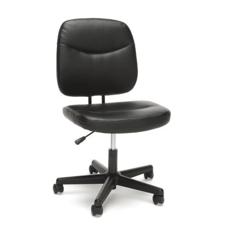 Essentials Collection Armless Leather Desk Chair