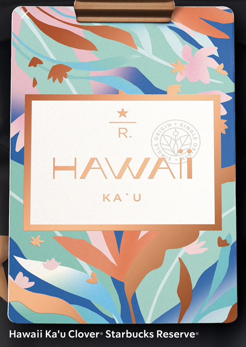 星巴克 Hawaii Ka’u Clover 黑咖啡，50 stars 即可兑换
