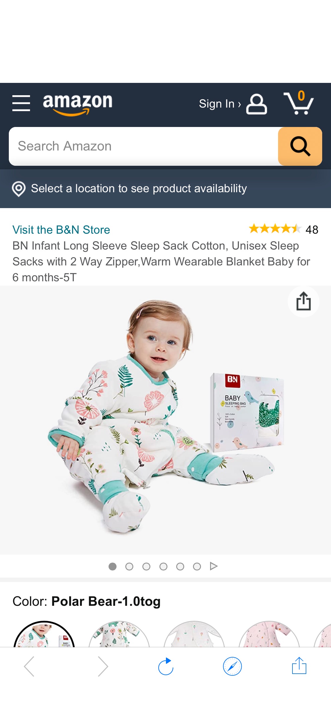 白菜价儿童睡袋Amazon.com: BN Lightweight Toddler Sleep Sack with Feet, Large Toddler Sleeping Sack 4t-5t Boy, Warm Wearable Blanket Baby with 2-Way Zipper (XL, Polar Bear, 1.0Tog) : Baby
