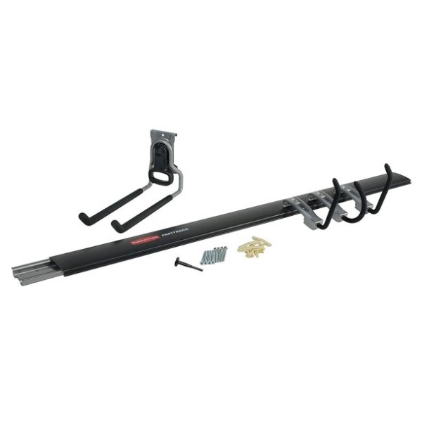 FastTrack Garage Storage All-in-One Rail & Hook Wall Hanging Kit