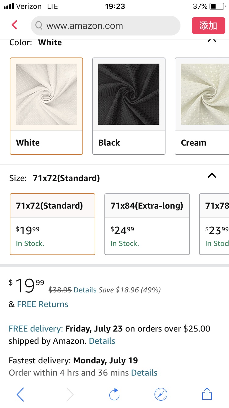 Amazon.com: Waffle Weave Shower Curtain with Snap-in Fabric Liner Set, 12 Hooks Included - Hotel Style, Waterproof & Washable, Heavyweight Fabric & Mesh Top Window - 71x72, White: Kitchen & Dining浴帘