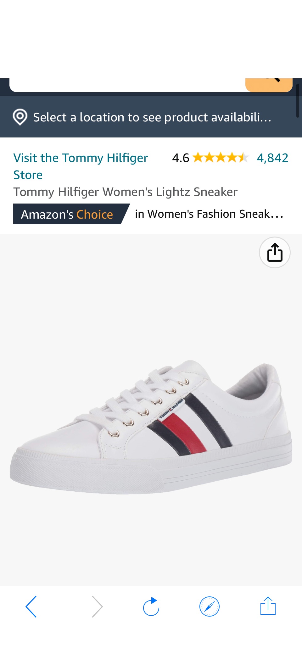 Amazon.com | Tommy Hilfiger Women's Lightz Sneaker, White Multi, 7 | Fashion Sneakers原价59
