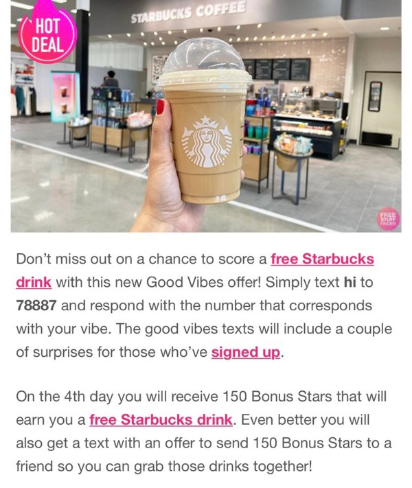Starbucks 充值奖励活动 通过PayPal参加 可兑换1杯手作饮品