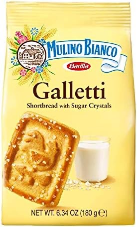 Mulino Bianco Galletti 脆饼饼干，含糖晶体，3 片（3 包）