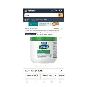 $13.97 Amazon.com : Cetaphil Soothing Gel-Cream with Aloe Instantly Soothes and Hydrates Sensitive Skin, Fragrance and Paraben Free, 16 oz : Beauty & Personal Care
