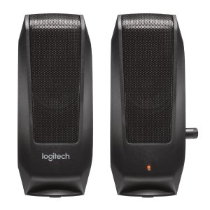 Logitech S120台式扬声器，黑色
