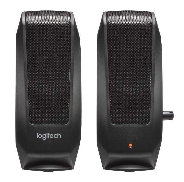 Logitech S120台式扬声器，黑色
