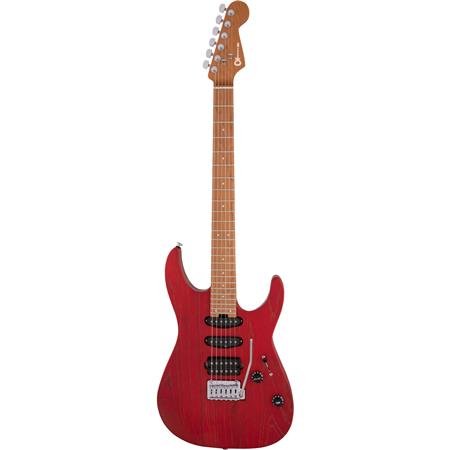 Charvel Pro-Mod DK24 HSS 2PT CM Ash Electric Guitar, Caramelized Maple Fingerboard, Red Ash
