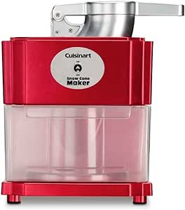 Amazon.com: Cuisinart Snow Cone Machine - Makes 5 Icy Cones for Slushies &amp; Frozen Drinks - Includes Reusable &amp; Paper Cones, Red, SCM-10P1: Home &amp; Kitchen
