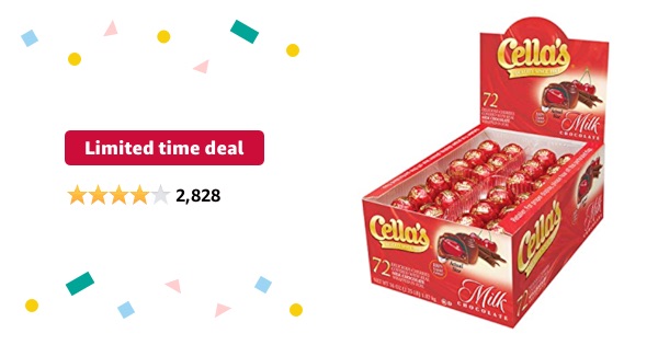 Limited-time deal: Cella's Milk Chocolate Covered Cherries, 72-Count Box