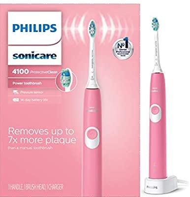 Amazon.com: Philips Sonicare ProtectiveClean 4100 Rechargeable Electric Toothbrush , Deep Pink HX6815/01: Beauty电动牙刷