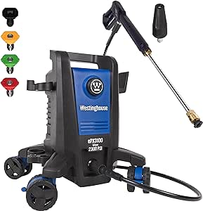 Amazon.com : Westinghouse ePX3100 Electric Pressure Washer, 2300 Max PSI 1.76 Max GPM with Anti-Tipping Technology, Onboard Soap Tank, Pro-Style Steel Wand, 5-Nozzle Set, 