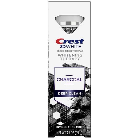 Crest 3D White Whitening Therapy Charcoal Deep Clean Fluoride Toothpaste Mint | Walgreens