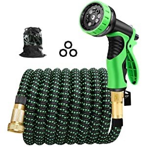 Cootway Expandable Garden Hose 25ft with 9 Function Spray Nozzle