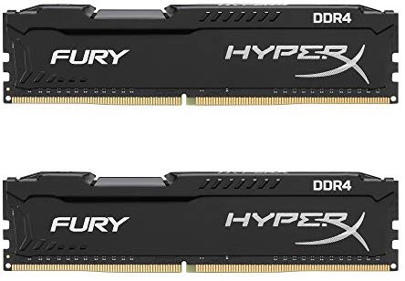 金士顿Kingston Technology HyperX Fury 16GB (2 x 8GB) DDR4 2400MHz DRAM (Desktop Memory) CL15 1.2V DIMM (288-pin) Black HX424C15FB2K2C