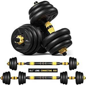 $49.99 Amazon.com : zybeauty Adjustable Dumbbells, 44Lbs(20kg) Weight Set,44磅哑铃 付款时候使用折扣码50HYQLHP, 直接半价。还等什么?