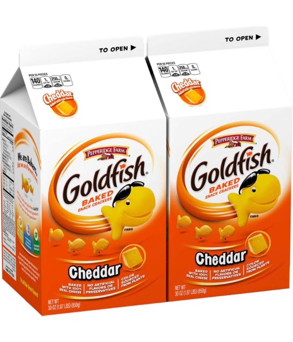 Goldfish Cheddar Crackers, 2-Count