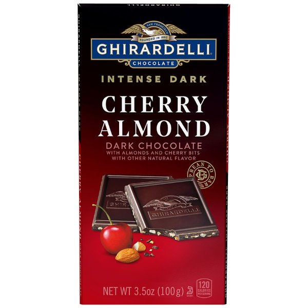 Ghirardelli Intense Dark Cherry Almond Squares Cherry Almond 3.5oz