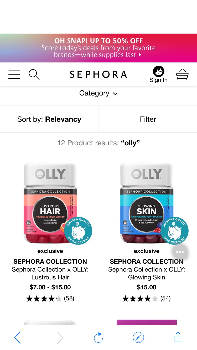 Search | Sephora Olly 保健软糖